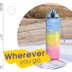 Picture of ARUN Motivational Water Bottle 1000ML with Times & Removable Strainer To Drink, Resuable Leakproof