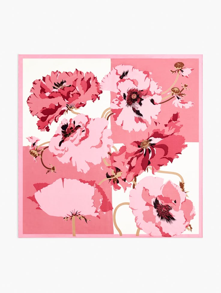 Picture of Stylish Long Scarves square Polyester Silk Satin Head Scarf